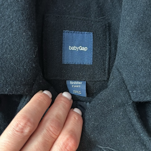Baby Gap Navy Blue Pea Coat Toddler Size 2T - recently dry cleaned - Picture 3 of 5